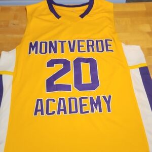Montverde Academy Yellow and Purple Jersey Simmons Sewn On Letters